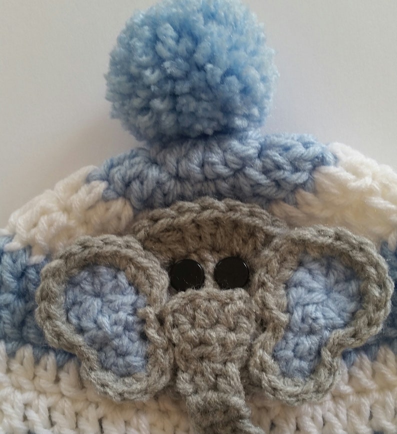 Blue Sitting Elephant Baby Blanket Gift Set / Crochet Baby Etsy