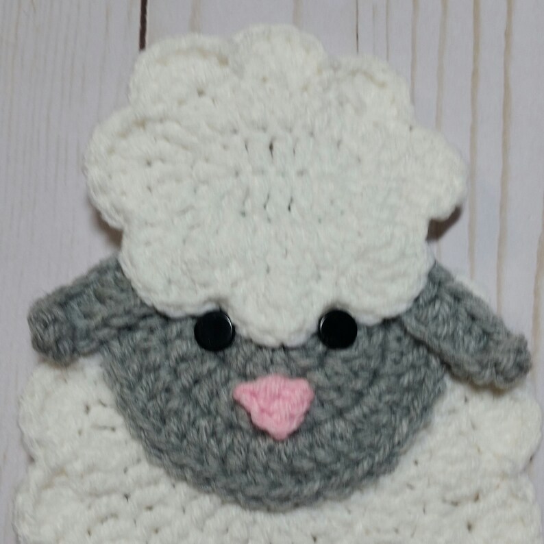 Lamb Applique Crochet Lamb Applique Premade Applique Ready Etsy