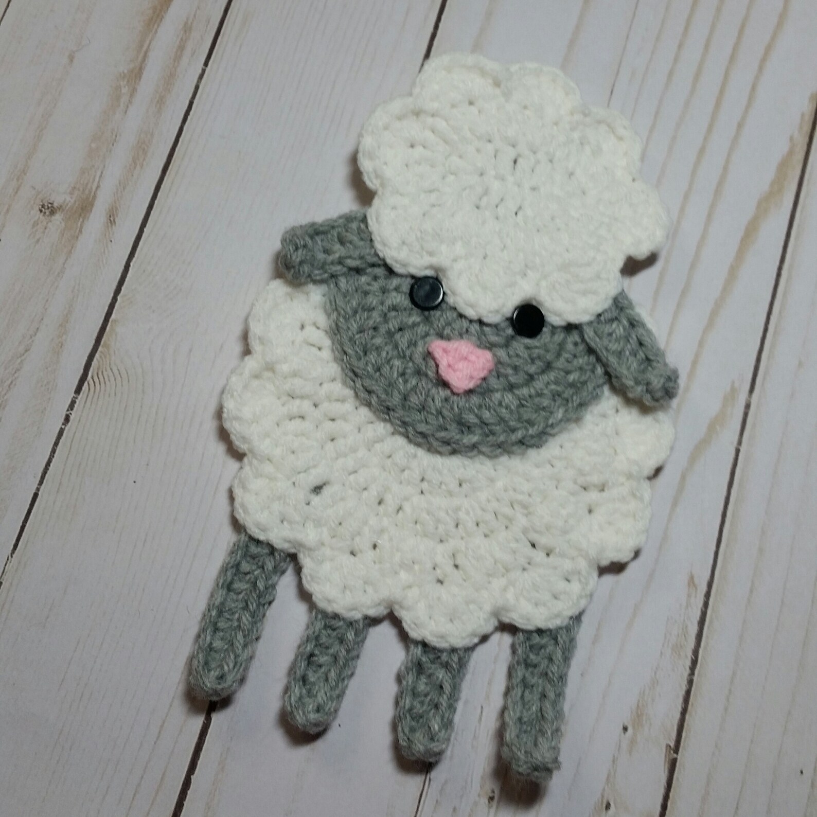 Lamb Applique Crochet Lamb Applique Premade Applique Ready Etsy