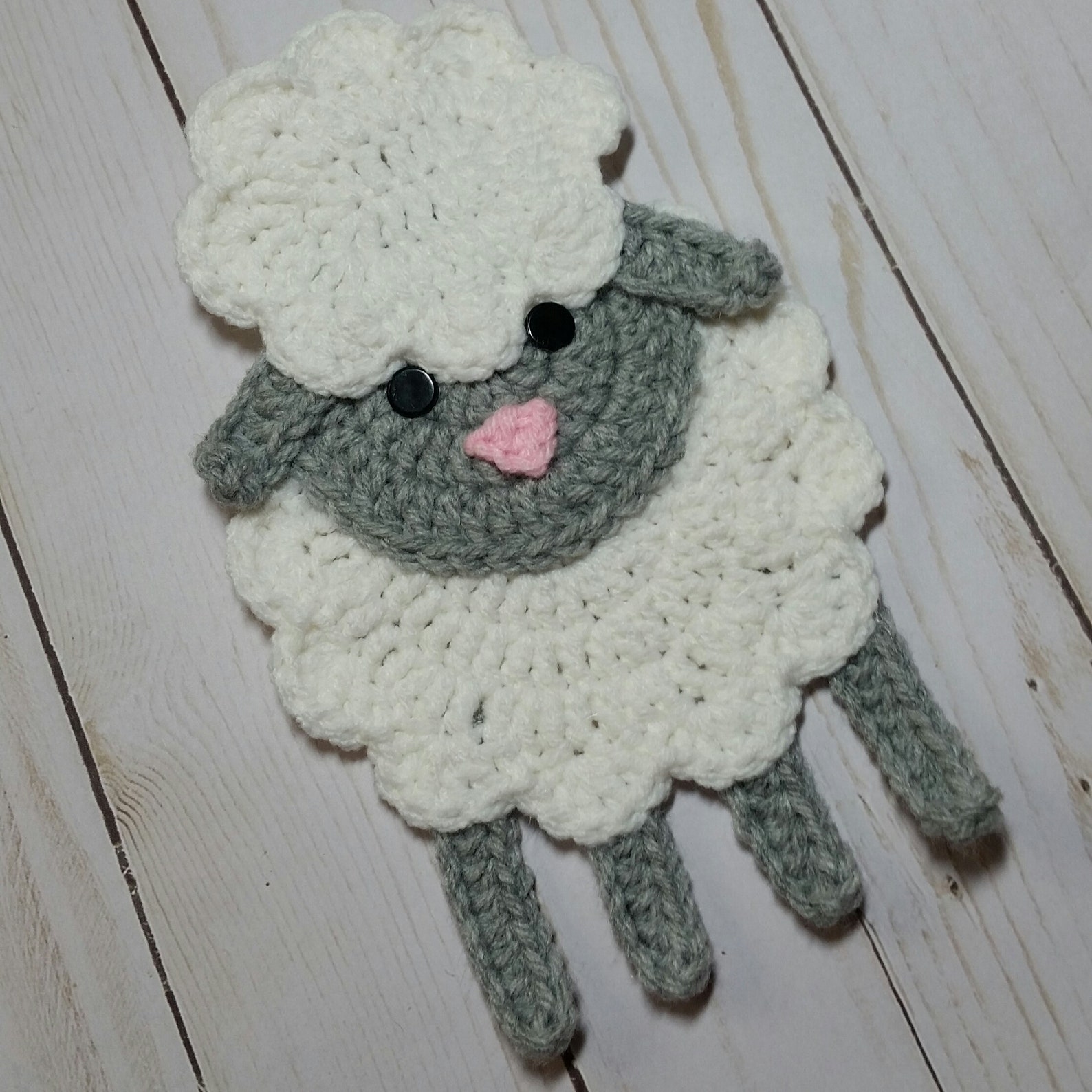 Lamb Applique Crochet Lamb Applique Premade Applique Ready Etsy