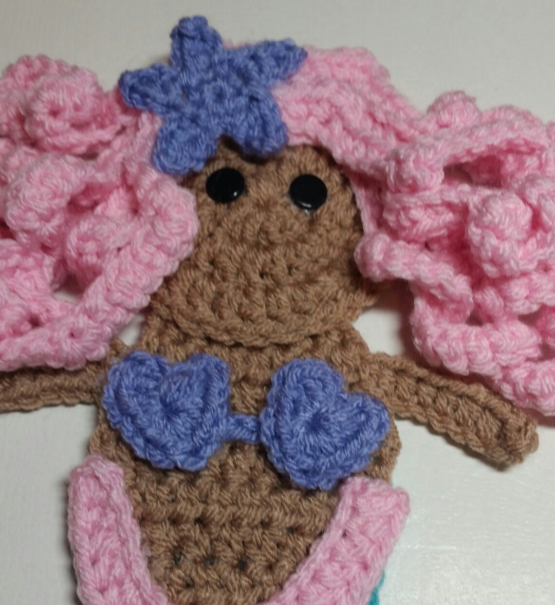 Mermaid Applique / Crochet Mermaid Applique / Premade Mermaid Etsy