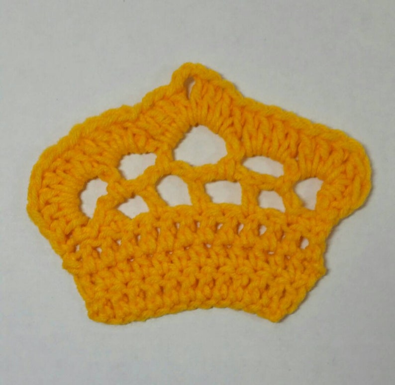 Bright Gold Crown Applique Royal Prince Gold Crown Applique Royal Princess Gold Crown Applique Pre-Made Gold Crown Applique