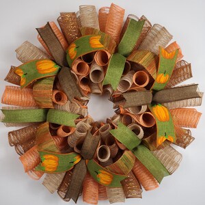 Fall Wreaths For Front Door, Pumpkin Themed Door Wreath, Autumn Door Decor, Fall Pumpkin Decor, Harvest Decorations, Fall Themed Door Decor