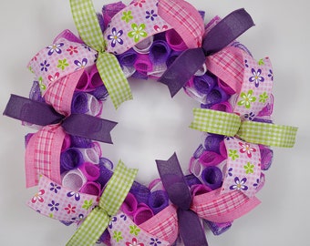 Spring Wreaths For Door, Springtime Decorations, Spring Themed Door Decor, Colorful Summer Wreath, Front Door Wreath For Spring