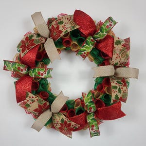 Christmas Wreaths For Door, Holiday Door Decor, Christmas Door Wreath, Poinsettia Door Hanger, Wreaths For Winter, Poinsettia Door Wreaths
