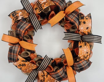 Halloween Wreath, Door Wreath For Halloween, Halloween Front Door Wreath, Halloween Door Decor, Halloween Door Wreath, Halloween Door Hanger