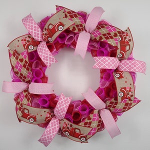 Valentine&#39;s Day Wreath, Valentine Door Decorations, Valentines Wreath For Front Door, Valentine Heart Wreaths, Pink Valentines Day Wreath