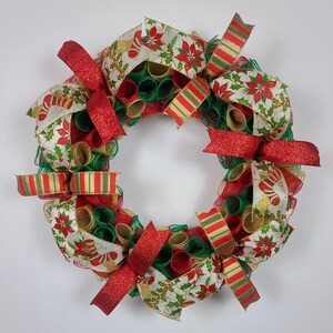 Christmas Door Wreath, Poinsettia Door Hanger, Holiday Front Door Wreath, Christmas Wreaths For Front Door, Poinsettia Door Decor