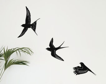 Swallow Bird Wall Art,Bird Metal Wall Art,Metal Wall Art,Metal Wall Decor,Housewarming Gift,Bird Metal Wall Decor,Wall Decor Interior