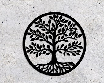 Tree of Life Metal Wall Art, Metal Wall Sign, Metal Wall Hangings, Yggdrasil Metal Wall Art, Great World Tree Vikings Decor, Noors symbool