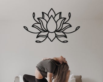 Metal Lotus Flower Wall Art, Spiritual Decor, Yoga Decor, Bedroom Wall Decor, Housewarming Gift, Wall Hangings, Yoga Decor, Yoga Wall Art