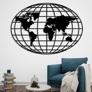 金属製世界地図、金属製壁アート、地図壁アート、金属製壁装飾、世界地図、Carte Du Monde、新築祝いのギフト、世界地図、スチール製世界地図