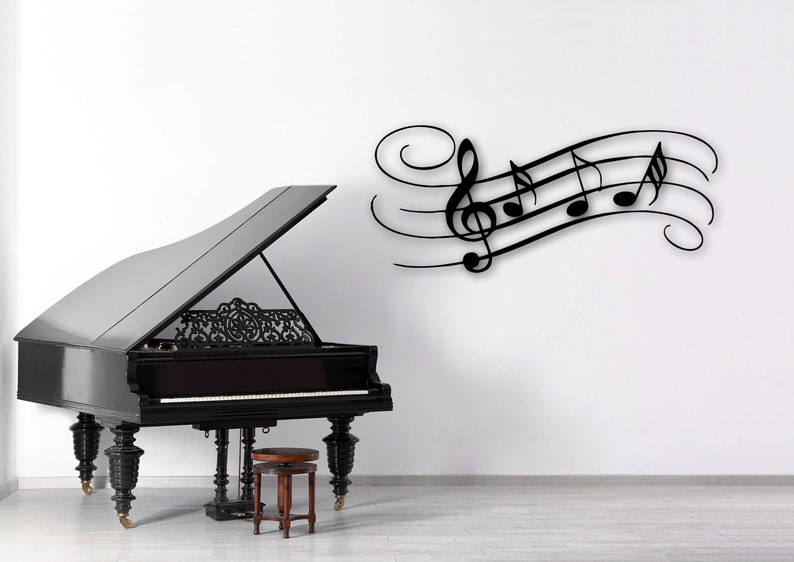 Music Notes Wall Art Metal Wall Decor Music Decor Music Etsy
