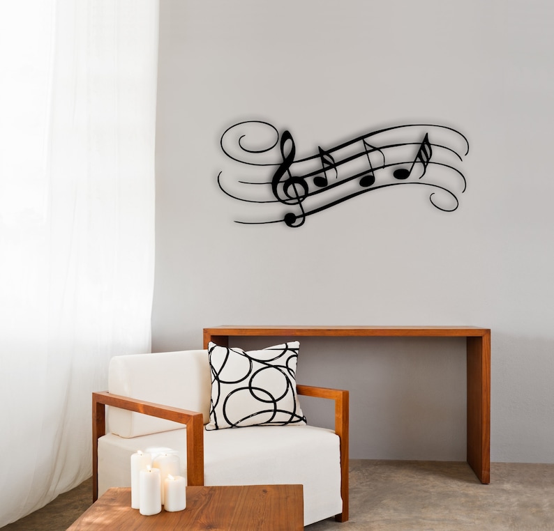 Music Notes Wall Art Metal Wall Decor Music Decor Music Etsy