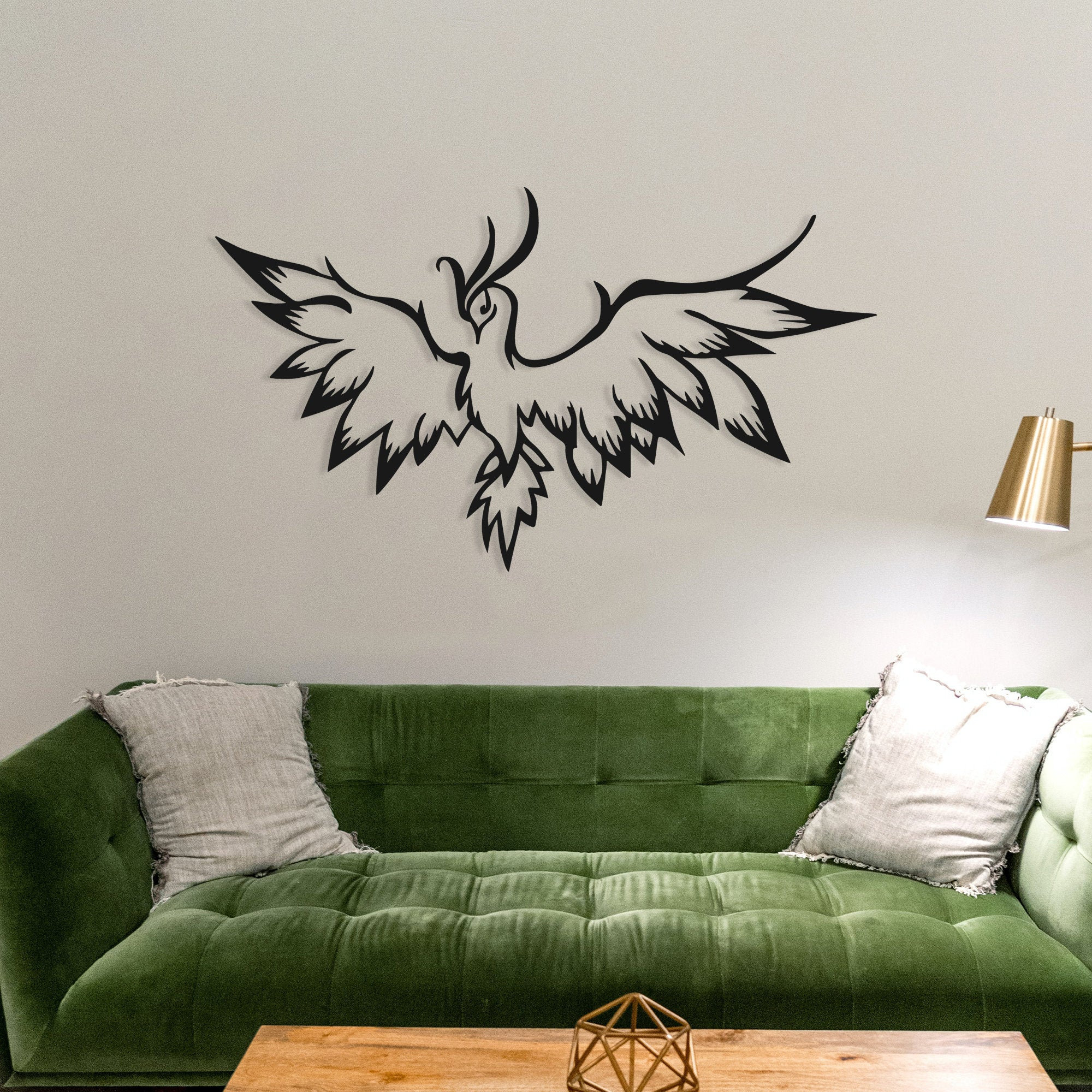 Phoenix Metal Wall Art, Metal Wall Sign, Metal Wall Hanging, Office
