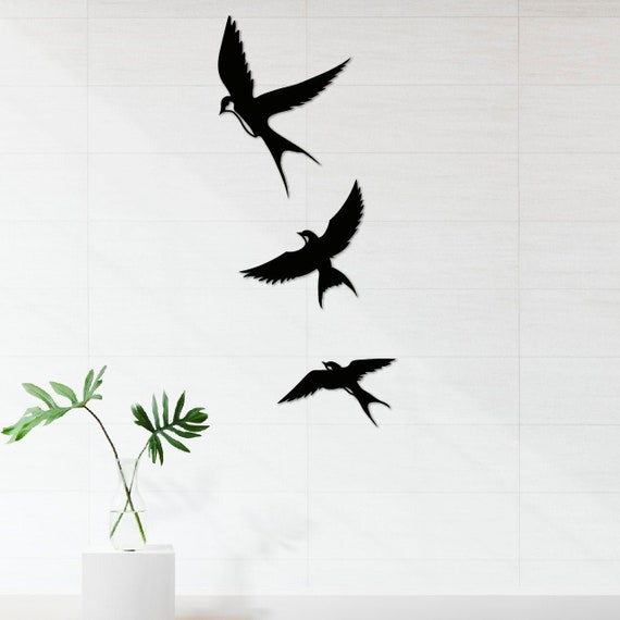 3 Bird Wall Art,Bird Metal Wall Art,Metal Wall Art,Metal Wall Decor,Housewarming Gift,Bird Metal Wall Decor,Wall Decor Interior,Wall Sign,