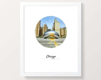 Watercolor Paintings of Your Favorite Cities, Destination Series, 5x7 Prints – Chicago, London, Charleston, and more!