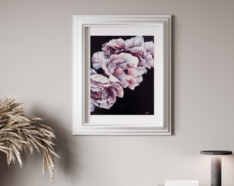 Moody Roses, Acrylic – Original & Prints