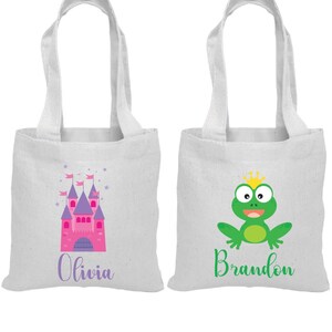 6 Princess Party Favor Bags, Prince Party Bags, Princess Party Favors, Princess Treat Bag, Frog Party Favor Bags, Princess Party Bags, Bags