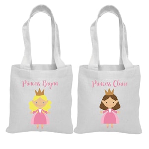 6 Princess Party Favor Bags, Princess Party Bags, Princess Party Favors, Princess Treat Bags, Party Favor Bags, Princess Party Bags, Bags 6 x 6 inch White