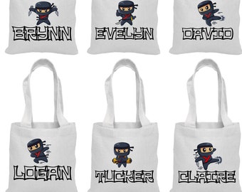 6 Ninja Treat Bags, Ninja Gift Bags, Ninja Goody Bags, Ninja Goodie Bags, Ninja, Ninja Party, Ninja Bags, Gift Bags, Ninja Party Favor Bags
