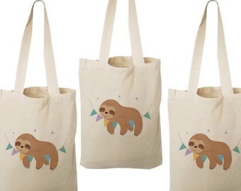 3 Sloth Treat Bags, Sloth Party Favor Bags, Sloth Gift Bags, Sloth Goodie Bags, Gift Bags, Goodie Bags, Sloth, Party Favor Bags, Treat Bags