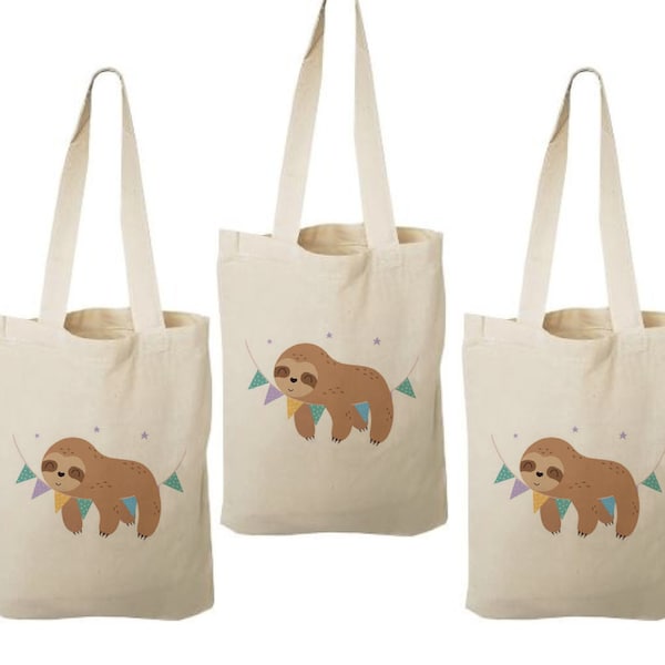 3 Sloth Treat Bags, Sloth Party Favor Bags, Sloth Gift Bags, Sloth Goodie Bags, Gift Bags, Goodie Bags, Sloth, Party Favor Bags, Treat Bags