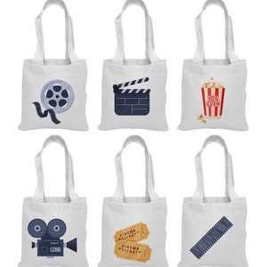 Juego de 6 bolsas de regalo para fiestas de películas