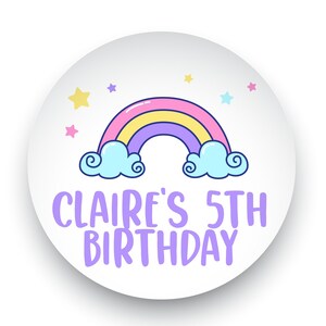 Rainbow Birthday Party Stickers, Rainbow Party Favor Stickers, Rainbow, Stickers, Birthday Stickers, Rainbow Party Stickers, Rainbow Party