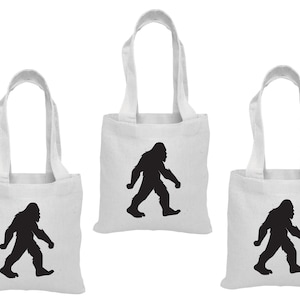 3 Bigfoot Treat Bags, Sasquatch Party Favor Bags, Bigfoot Party Favors, Sasquatch Party Bags, Bigfoot Party Decor, Bigfoot Gift Bags, Bags
