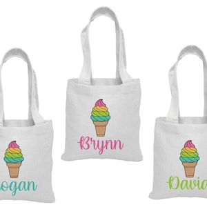3 Ice Cream Treat Bags, Ice Cream Party Favor Bags, Ice Cream Party Favors, Ice Cream Party Bags, Ice Cream Party Decor, Ice Cream Party