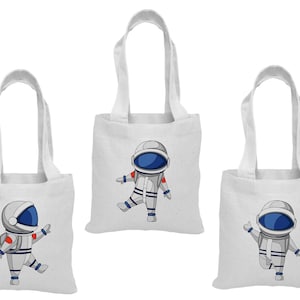 3 Astronaut Party Favor Bags Space Treat Bags, Astronaut Goodie Bags, Weltraum Party Favors, Space Party Bags, Astronaut Party Dekor, Tasche