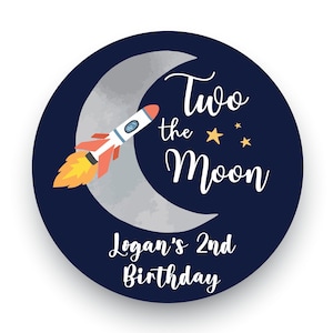 Two The Moon Birthday Stickers, Two The Moon, Two The Moon Party Favor Stickers, Two The Moon Party Labels, Moon Party Stickers, Stickers