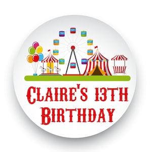 Carnival Birthday Stickers, Carnival Party Favor Stickers, Carnival Stickers, Carnival Party Labels, Carnival Party Stickers, Carnival