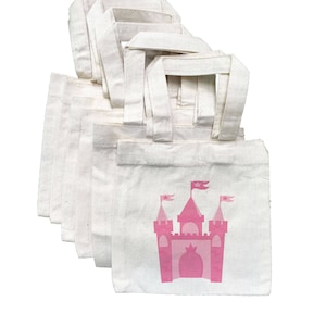 6 Princess Party Favor Bags, Castle Party Bags, Princess Party Favors, Princess Treat Bag, Girls Party Favor Bags, Princess Party Bags