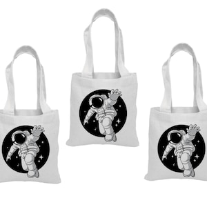 3 Astronaut Gastgeschenke Taschen, Astronaut Goodie Bags, Weltraum Gastgeschenke, Weltraum Party Taschen, Astronaut Party Dekor, Tasche