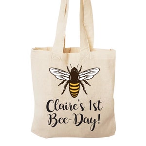 6 Bee Party Favor Bags, Bee-Day, Bee Party, Bee Party Favors, Party Favor Bags, Cotton Party Bags, Bee Treat Bags, Bee Party Favors, Bags