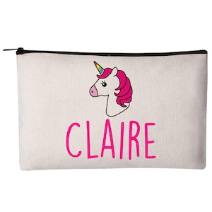 Unicorn Cosmetic Bag, Makeup Pouch, Cosmetic Bag, Pouch, Zippered Pouch, Unicorn Make Up Pouch, Cosmetic Pouch, Bag, Unicorn Pencil Pouch
