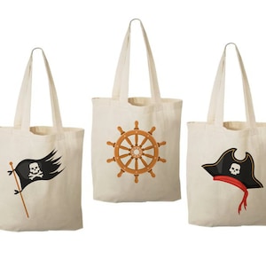 3 Pirate Party Favor Bags, Pirate Treat Bags, Pirate Gift Bags, Pirate Party Bag, Pirate Party, Pirate Party Bags, Pirate Party Favors, Bags