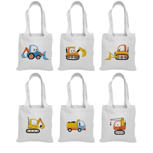 6 Construction Treat Bags, Construction Party Favor Bags, Construction Party Favors, Construction Party Bags, Construction Party Decor, Bags