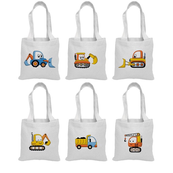 6 Construction Treat Bags, Construction Party Favor Bags, Construction Party Favors, Construction Party Bags, Construction Party Decor, Bags