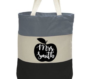 Leraar tote tas, leraar gift, leraar Tote, leraar waardering, leraar Supply Bag, leraar lunchzak, tas van de leraar, aangepaste leraar Totes