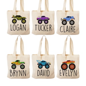 6 Monster Truck Treat Bags, Monster Truck Party Favor Bags, Monster Truck Party Favors, Monster Truck Gift Bags, Monster Truck Party, Bags