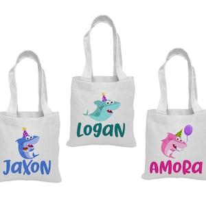 3 Shark Party Favor Bags, Shark Party Favors, Shark Party Favor Bags, Shark Goodie Bags, Shark Party Decor, Shark Treat Bags, Shark Bags