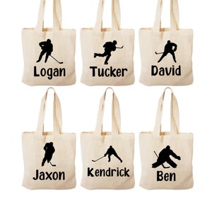 6 Hockey Treat Bags, Hockey Party Favor Bags, Hockey Party Favors, Hockey Party, Hockey Party Decor, Hockey Treat Bags, Hockey Party Bags