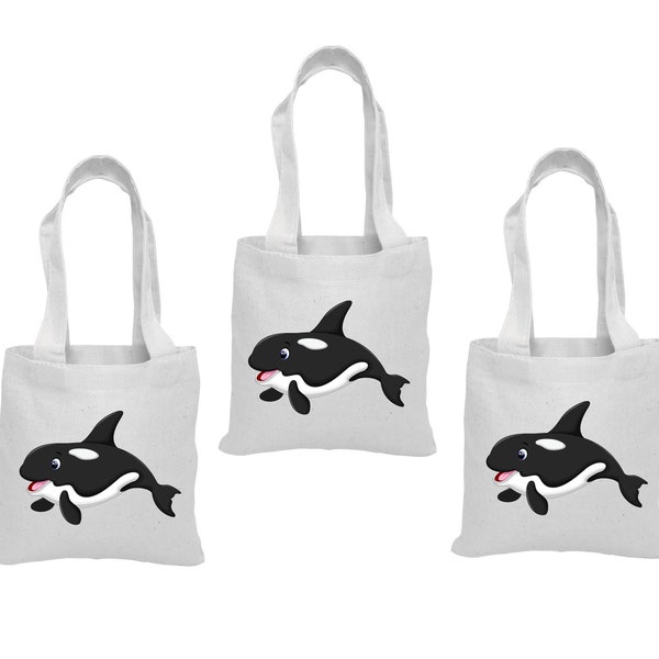 3 Orca Treat Bags, Killer Whale Party Bags, Orca Party Favors, Killer Whale Treat Bags, Party Favor Bags, Bags, Orca Party, Orca, Whale