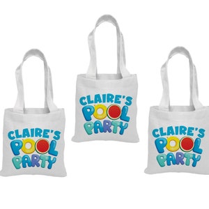 3 Pool Party-Geschenkbeutel, Poolparty-Gastgeschenke, Poolparty-Leckerli-Taschen, Poolparty-Gastgeschenke, Party-Beutel, Pool-Party-Beutel