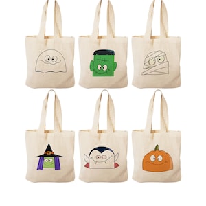 6 Halloween Treat Bags, Halloween Party Favor Bags, Halloween Treat Bags, Halloween Bags, Halloween Goodie Bags, Halloween Swag Bags, Bags