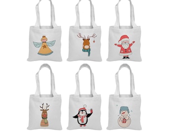 Christmas Party Favor Bags - Set of Six Bags