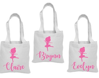 Umoni Ballerina Treat Ballerina Birthday Party Supplies Non Woven Ballet Dance Goodie Bags 12PCS Ballet Theme Tote Bags With Handles For Girl Dancing Baby Shower Party Decorations